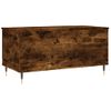 Vidaxl Mesa De Centro Madera Contrachapada Roble Ahumado 90x44,5x45 Cm Marrón