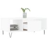 Vidaxl Mesa De Centro Madera Contrachapada Blanco 90x50x36,5 Cm