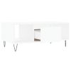 Vidaxl Mesa De Centro Madera Contrachapada Blanco 90x50x36,5 Cm