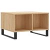 Vidaxl Mesa De Centro Madera Contrachapada Roble Sonoma 60x50x36,5 Cm Marrón