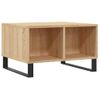 Vidaxl Mesa De Centro Madera Contrachapada Roble Sonoma 60x50x36,5 Cm Marrón