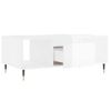 Vidaxl Mesa De Centro Madera Contrachapada Blanco Brillo 90x50x36,5 Cm