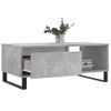 Vidaxl Mesa De Centro Madera Contrachapada Gris Hormigón 90x50x36,5 Cm