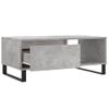 Vidaxl Mesa De Centro Madera Contrachapada Gris Hormigón 90x50x36,5 Cm