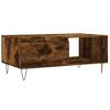 Vidaxl Mesa De Centro Madera Contrachapada Roble Ahumado 90x50x36,5 Cm Marrón