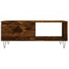 Vidaxl Mesa De Centro Madera Contrachapada Roble Ahumado 90x50x36,5 Cm Marrón