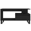 Vidaxl Mesa De Centro Madera Contrachapada Negro 90x49x45 Cm