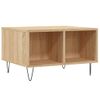 Vidaxl Mesa De Centro Madera Contrachapada Roble Sonoma 60x50x36,5 Cm Marrón