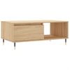 Vidaxl Mesa De Centro Madera Contrachapada Roble Sonoma 90x50x36,5 Cm Marrón