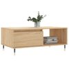 Vidaxl Mesa De Centro Madera Contrachapada Roble Sonoma 90x50x36,5 Cm Marrón