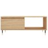 Vidaxl Mesa De Centro Madera Contrachapada Roble Sonoma 90x50x36,5 Cm Marrón