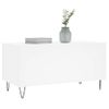 Vidaxl Mesa De Centro Madera Contrachapada Blanco 90x44,5x45 Cm