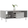 Vidaxl Mesa De Centro Madera Contrachapada Gris Sonoma 90x50x36,5 Cm