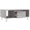 Vidaxl Mesa De Centro Madera Contrachapada Gris Sonoma 90x50x36,5 Cm