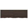 Vidaxl Tablero Mesa Madera Roble Tratada Marrón Oscuro 200x60x(2-4) Cm