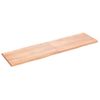 Vidaxl Tablero Mesa Madera Tratada Borde Natural Marrón 180x50x(2-4)cm