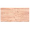 Vidaxl Tablero Mesa Madera Roble Tratada Marrón Claro 120x60x(2-4) Cm