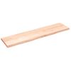 Vidaxl Tablero De Mesa Madera Maciza Borde Natural 200x50x(2-6) Cm Marrón