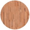 Vidaxl Tablero Redondo De Madera Maciza De Haya Ø70x1,5 Cm Marrón