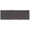 Vidaxl Tablero Mesa Madera Tratada Borde Vivo Marrón 140x50x(2-4) Cm