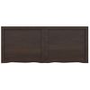 Vidaxl Tablero Mesa Madera Roble Tratada Marrón Oscuro 120x50x(2-6) Cm