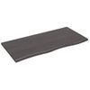 Vidaxl Tablero De Mesa Madera Roble Tratada Marrón Oscuro 100x50x2 Cm