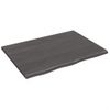 Vidaxl Tablero De Mesa Madera Roble Tratada Marrón Oscuro 80x60x2 Cm