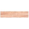 Vidaxl Tablero Mesa Madera Roble Tratada Marrón Claro 220x50x(2-4) Cm