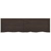 Vidaxl Tablero Mesa Madera Roble Tratada Marrón Oscuro 140x40x(2-4) Cm