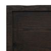 Vidaxl Tablero Mesa Madera Roble Tratada Marrón Oscuro 140x40x(2-4) Cm