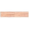 Vidaxl Tablero Mesa Madera Tratada Borde Natural Marrón 200x40x(2-6)cm