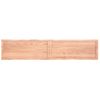 Vidaxl Tablero Mesa Madera Tratada Borde Natural Marrón 200x40x(2-6)cm