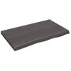 Vidaxl Tablero Mesa Madera Roble Tratada Marrón Oscuro 100x60x(2-6) Cm