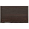 Vidaxl Tablero Mesa Madera Roble Tratada Marrón Oscuro 100x60x(2-6) Cm