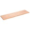 Vidaxl Tablero Mesa Madera Roble Tratada Marrón Claro 180x50x(2-4) Cm