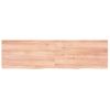 Vidaxl Tablero Mesa Madera Roble Tratada Marrón Claro 180x50x(2-4) Cm