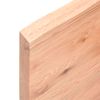 Vidaxl Tablero Mesa Madera Roble Tratada Marrón Claro 180x50x(2-4) Cm