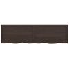 Vidaxl Tablero Mesa Madera Roble Tratada Marrón Oscuro 180x50x(2-4) Cm