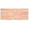 Vidaxl Tablero Mesa Madera Roble Tratada Marrón Claro 120x50x(2-4) Cm