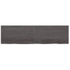 Vidaxl Tablero Mesa Madera Roble Tratada Marrón Oscuro 220x60x(2-4) Cm