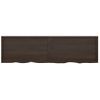 Vidaxl Tablero Mesa Madera Roble Tratada Marrón Oscuro 220x60x(2-4) Cm