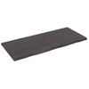 Vidaxl Tablero Mesa Madera Roble Tratada Marrón Oscuro 140x60x(2-4) Cm