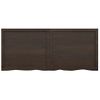 Vidaxl Tablero Mesa Madera Roble Tratada Marrón Oscuro 140x60x(2-4) Cm