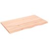 Vidaxl Tablero De Mesa Madera Maciza Roble Sin Tratar 100x60x(2-4) Cm Marrón