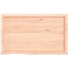 Vidaxl Tablero De Mesa Madera Maciza Roble Sin Tratar 100x60x(2-4) Cm Marrón