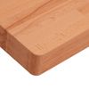 Vidaxl Tablero De Mesa Cuadrado De Madera Maciza De Haya 80x80x4 Cm Marrón