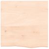 Vidaxl Tablero De Mesa Madera Maciza De Roble Sin Tratar 60x60x2 Cm Marrón