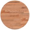 Vidaxl Tablero Redondo De Madera Maciza De Haya Ø40x4 Cm Marrón