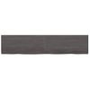 Vidaxl Tablero Mesa Madera Roble Tratada Marrón Oscuro 180x40x(2-6) Cm