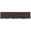 Vidaxl Tablero Mesa Madera Roble Tratada Marrón Oscuro 180x40x(2-6) Cm